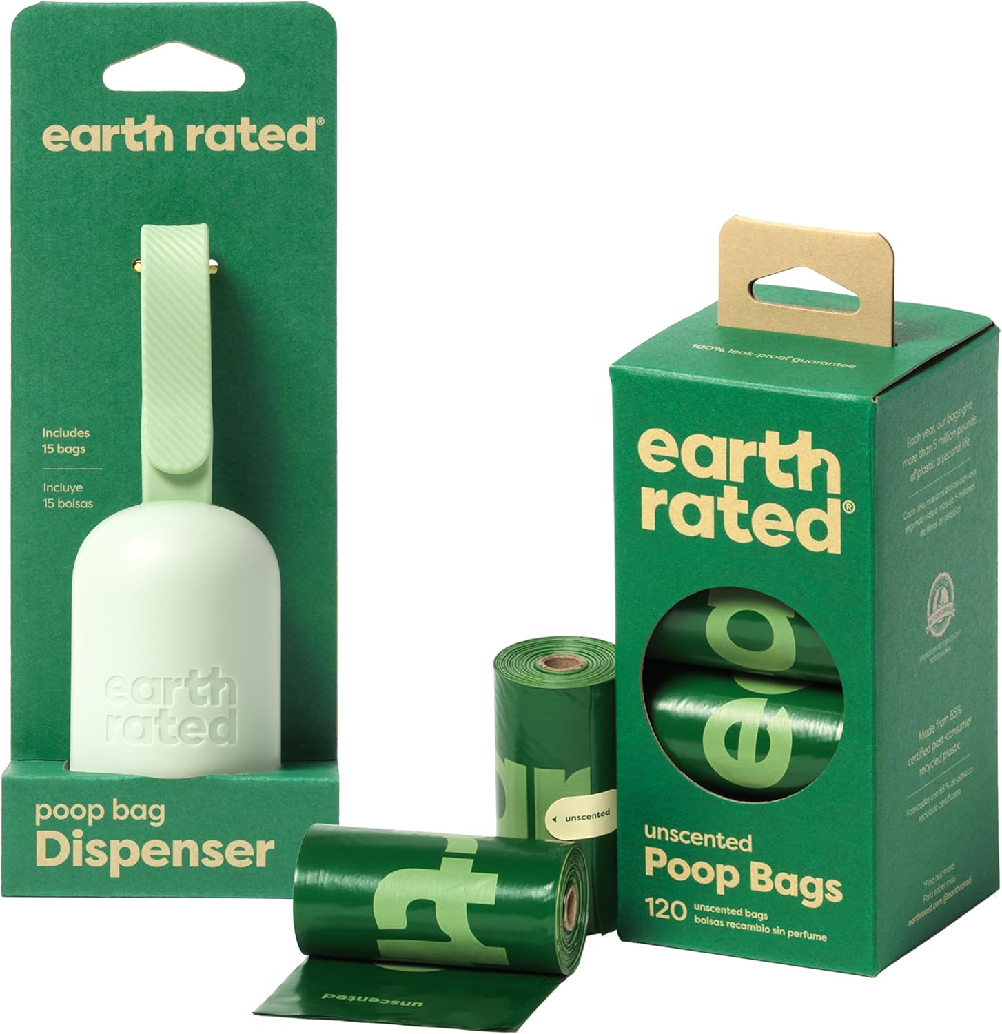 Earth Rated Dog Poop Bags with Dispenser & Leash Clip (900-Count)